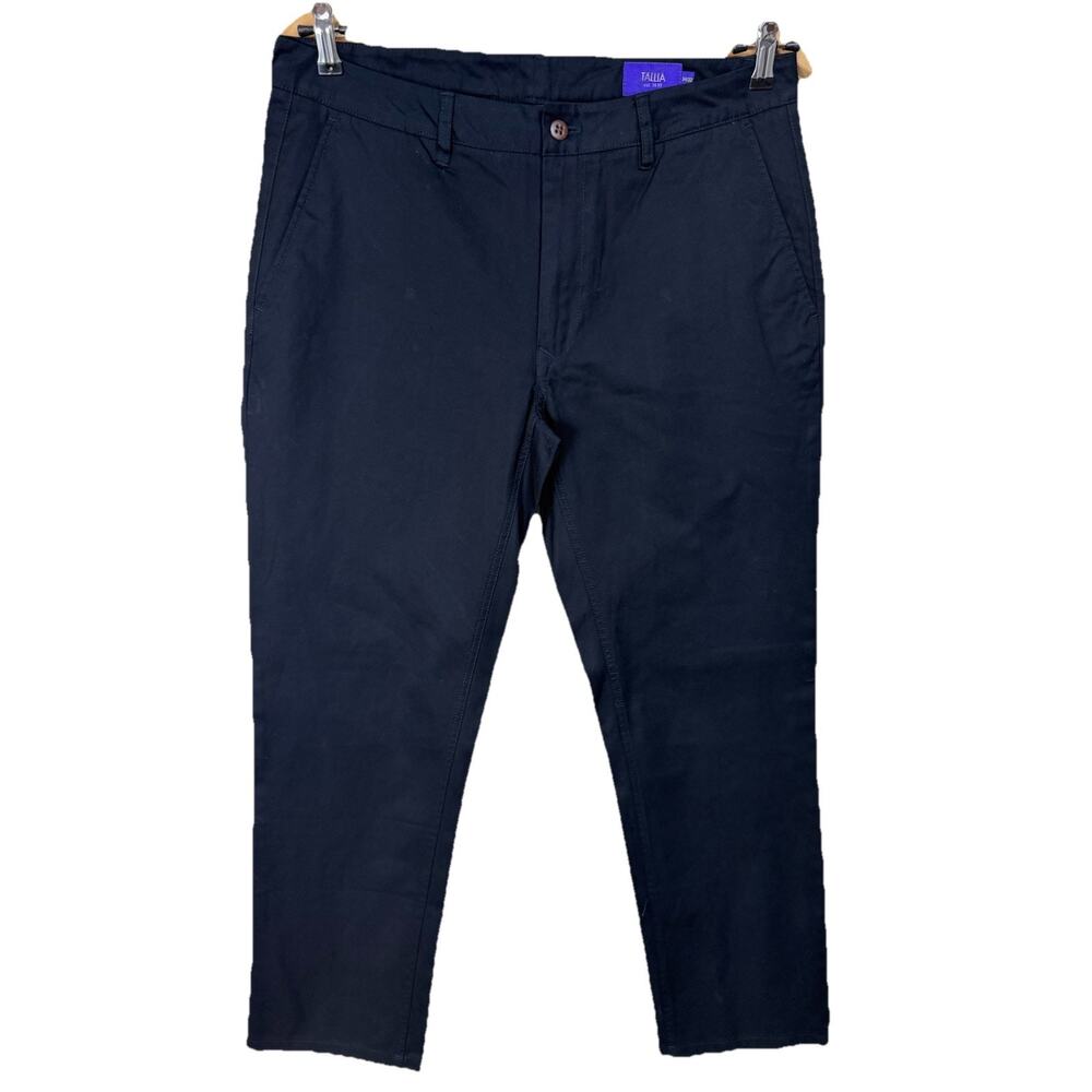 Tallia Men's Chino‎ Pants Sz 34x32 Navy Blue Career Office Preppy